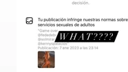 Instagram le bajó una foto a Wanda y estalló. 