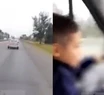 "Dale, boludo, llevalo derecho": hizo manejar a su hijo de 7 años en plena ruta y lo filmó