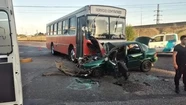 El auto de los patovicas quedó destrozado. 