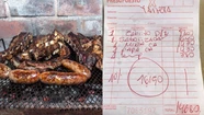 Fueron a una parrilla y les cobraron más de 16 mil pesos por un insólito detalle: “Nos confiamos”