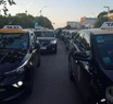 Los taxistas y remiseros vuelven a realizar medidas de protesta, pidiendo a que se cumpla con la ordenanza. Foto archivo:0223.