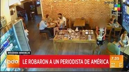 El movilero de América estaba tomando un café y le robaron el teléfono.