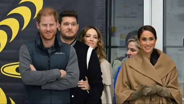 Cita de a cuatro: Luisana Lopilato y Michael Bublé salieron con el Príncipe Harry y Meghan Markle