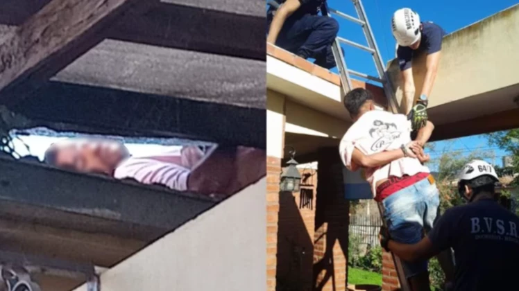 Insólito: entró a robar por los techos, quedó atrapado y lo tuvieron que sacar los bomberos Insólito: entró a robar por los techos, quedó atrapado y lo tuvieron que sacar los bomberos