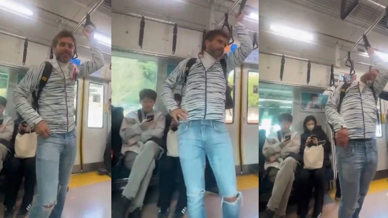 Nicolás Cabré viajó a Japón y fue criticado por su comportamiento en el subte