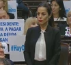 Quién es la mujer que interrumpió el discurso de Macri