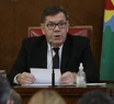 El intendente presentó el presupuesto tras la prórroga otorgada por el HCD. Foto: 0223.