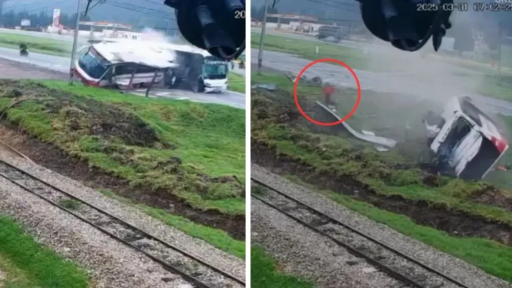 Más de 30 heridos y un pasajero que voló por el techo: el video del brutal choque entre colectivos