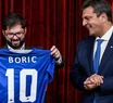 Boric se reunió con el presidente de la Cámara de Diputados, Sergio Massa. 