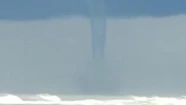 Registran en video una tromba marina en Necochea