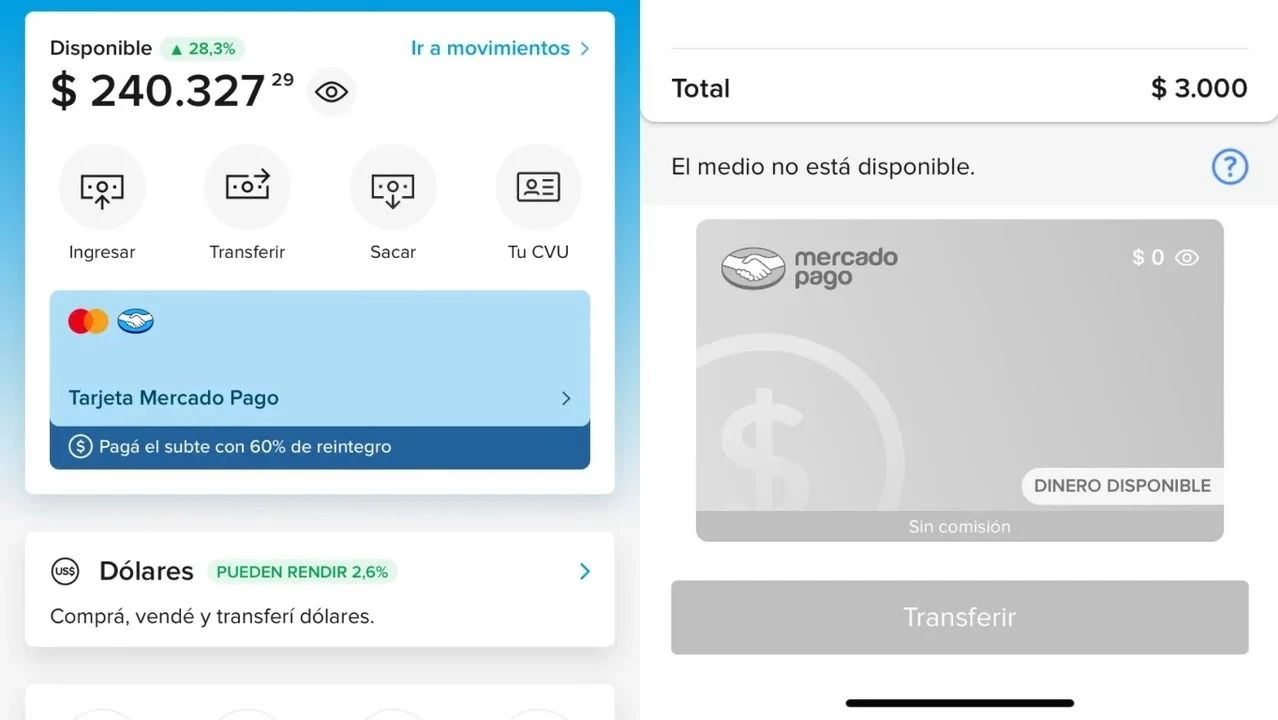 Usuarios de Mercado Pago y Mercado Libre reportan caída y problemas en transferencias
