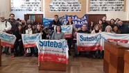 Representantes de Suteba expusieron en la Banca 25. Foto: Suteba.