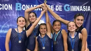 Gimnastas del Gutenberg en el Provincial de Clubes en La Lucila del Mar