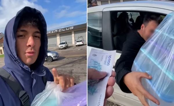 Pibe de 22 años vende en la calle y se hizo viral en TikTok