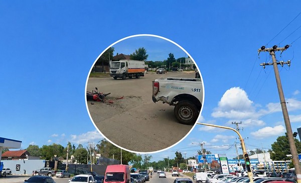 ¡Moto vs patrullero! El choque que sacudió el puerto