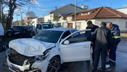 Así quedó el choque tras el fuerte impacto.