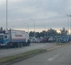 Bronca entre camioneros en la protesta del cruce de rutas 55 y 226