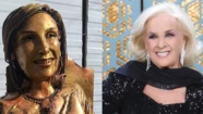 "No soy yo, me veo rarísima", Mirtha opinó sobre la estatua que hicieron en su honor