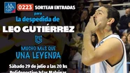 0223 y La Caja te regalan dos pares de entradas para la despedida de Leo Gutiérrez