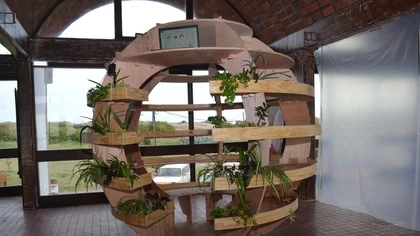 Realizan en Las Brusquitas un prototipo de una huerta esférica