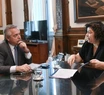 Vizzotti se reunió con Fernández para comunicar la novedad. Foto: Casa Rosada.