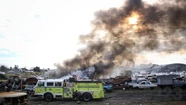 Ya son cinco las personas aprehendidas por el incendio en el predio de Tres Arroyos y Garay. Foto: 0223.