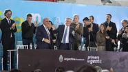 El presidente estuvo acompañado por la directora de Anses, Fernanda Raverta.