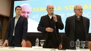 En el centro, Jorge Lugones, presidente de la Comisión Episcopal de Pastoral Social. Fotos: 0223