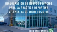 Once Unidos inaugura un nuevo Polideportivo