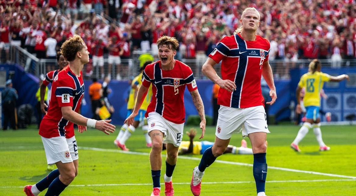 La bestia Haaland: Noruega dio la nota y sacó a Brasil