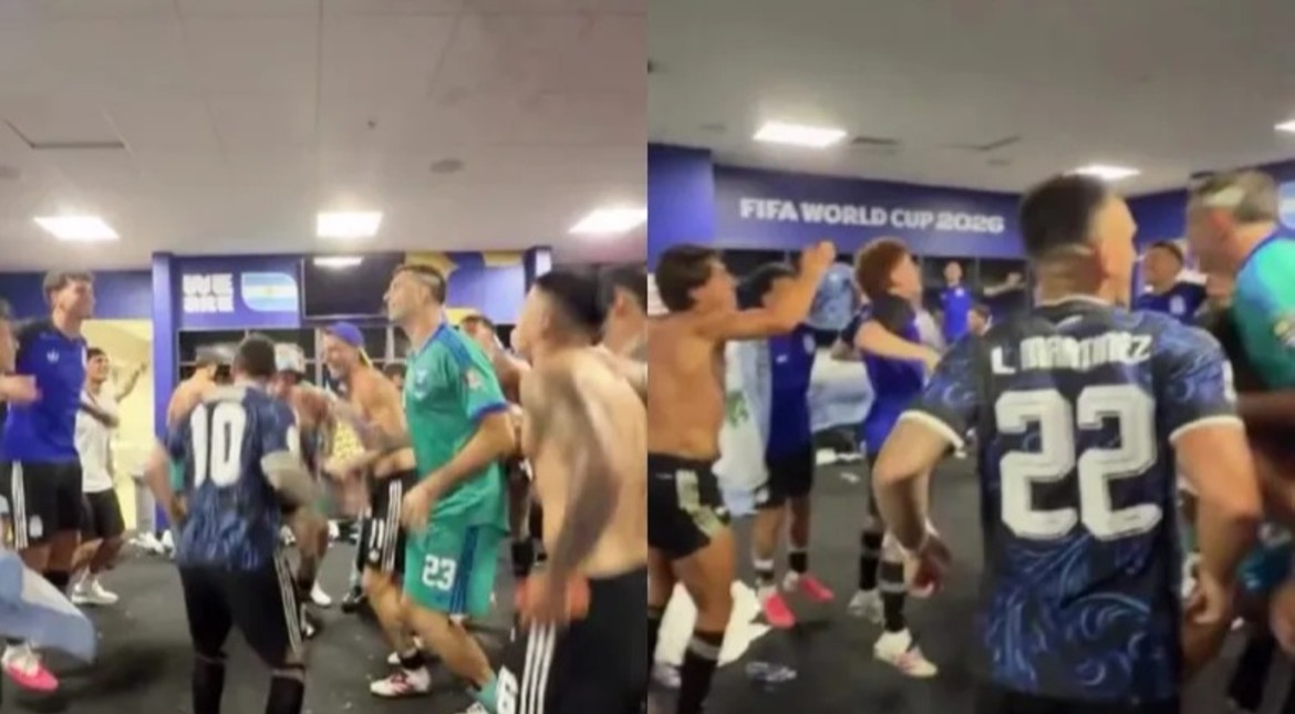 Los videos de los festejos de los jugadores de la Selección en el vestuario tras la victoria frente a Inglaterra