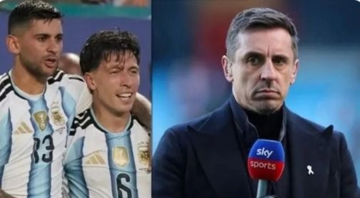 Ojalá no seas así, "Cuti": Gary Neville volvió a criticar a los centrales argentinos