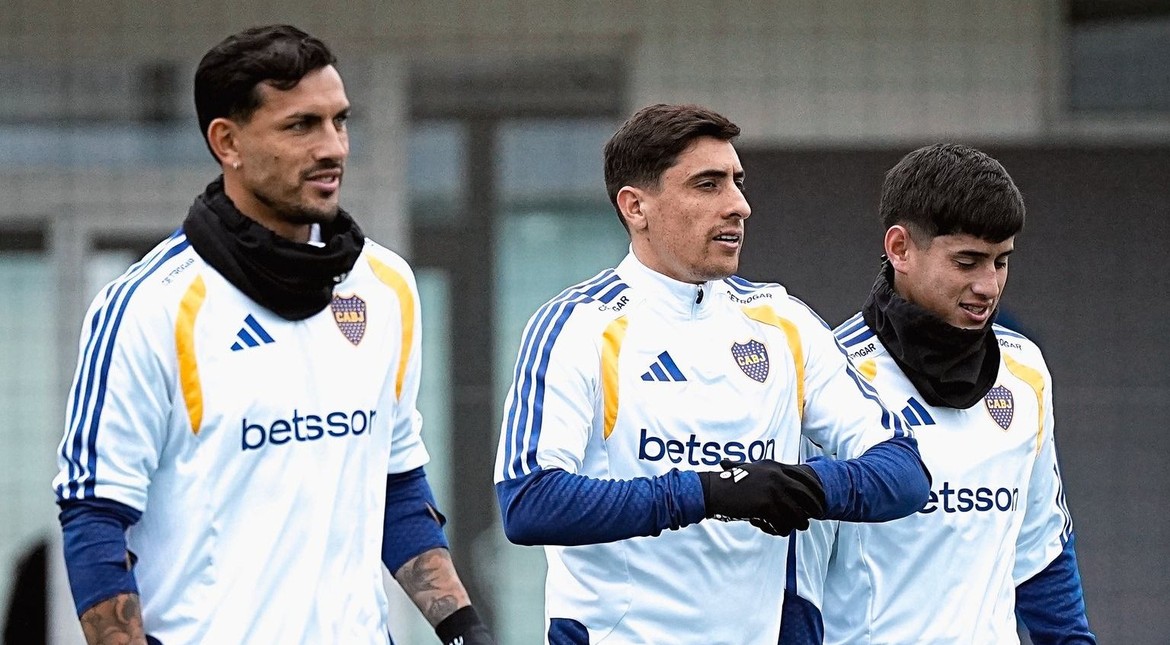 Sin vacaciones: Paredes llegó, entrenó con Boca y quiere jugar el jueves