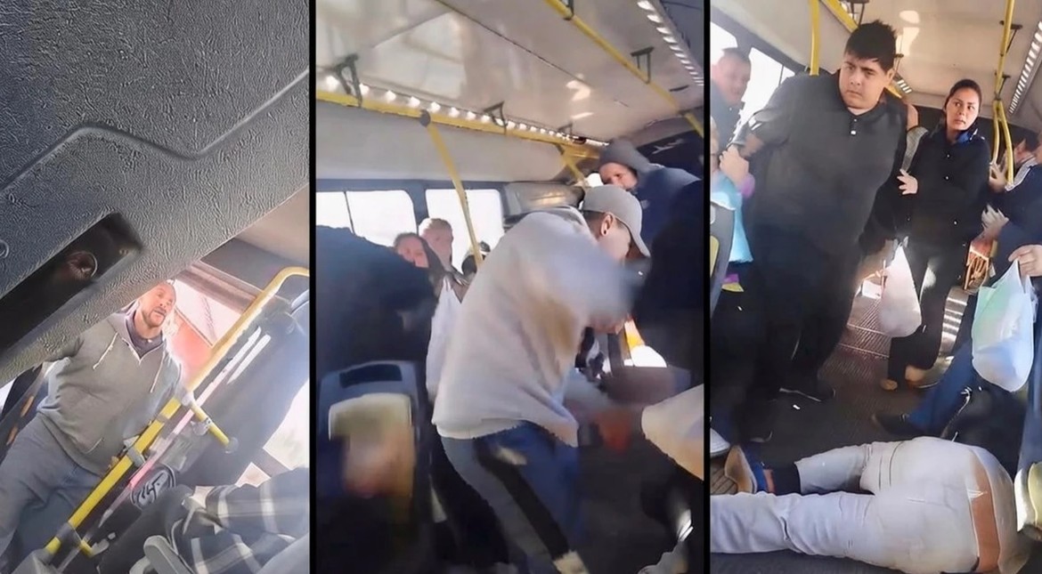 Quiso escapar en colectivo tras robar en la calle y los pasajeros lo molieron a golpes en pleno viaje