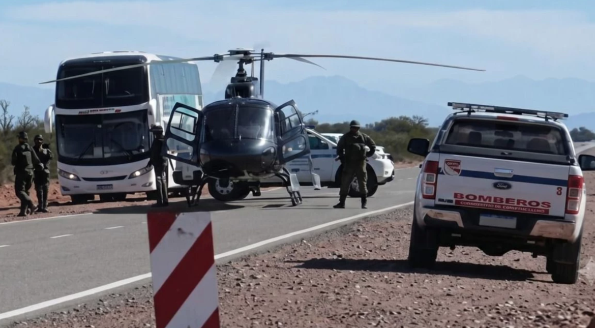 Cayó un helicóptero en el que viajaban cuatro altos funcionarios de Seguridad: se desconoce su estado de salud