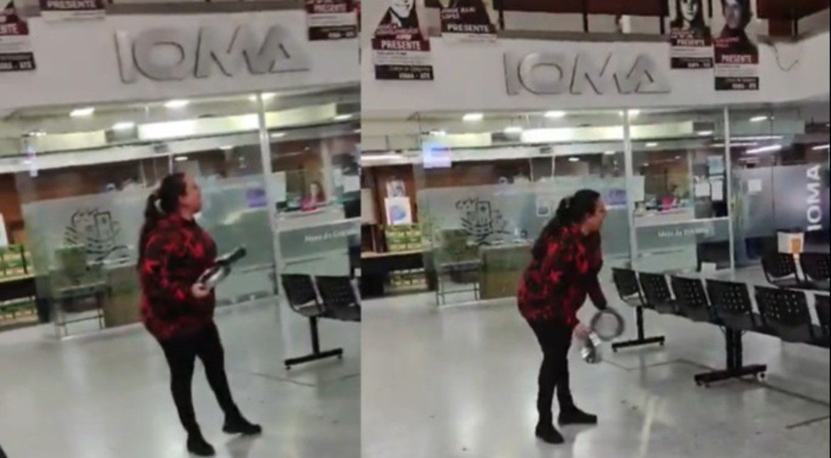 Viajó 400 kilómetros, acampó en la sede de Ioma de La Plata y reclamó a los gritos: "¡Quiero una respuesta coherente!"