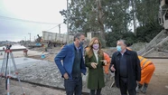 Katopodis y Tolosa Paz visitaron Las Flores y recorrieron obras sobre ruta 3