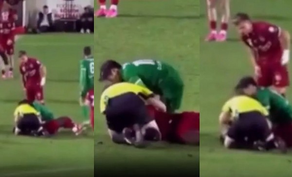 Dramático video: un árbitro reanimó a un jugador en un partido y le ...