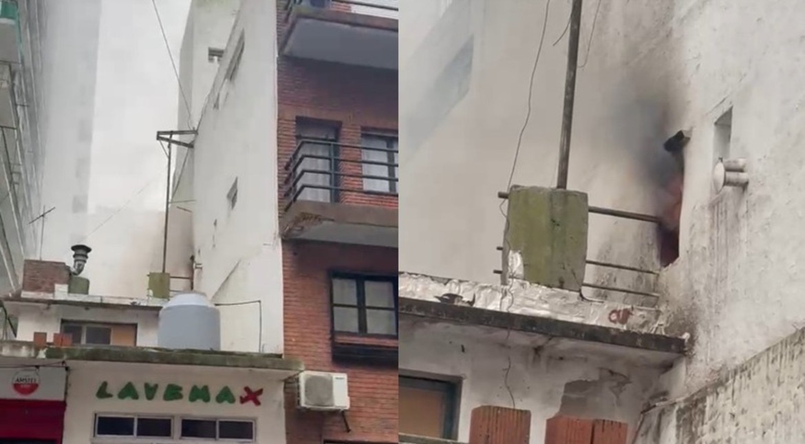 Tensión en pleno centro de Mar del Plata: se incendió un departamento y evacuaron un edificio