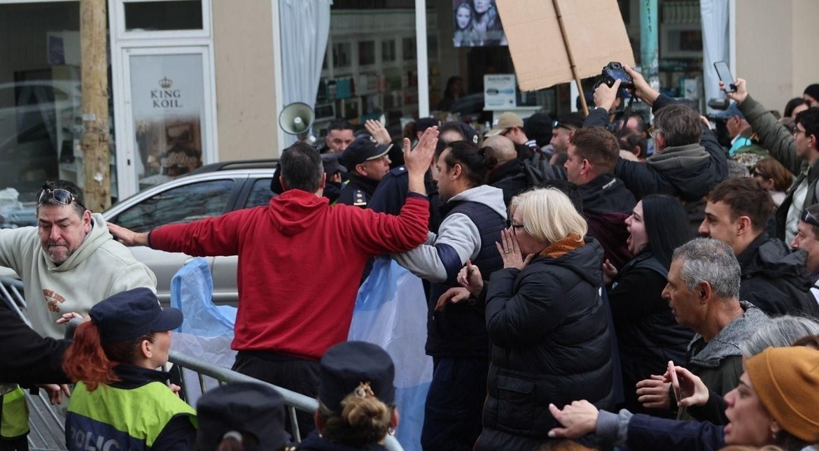 Tensión, enojo y gritos en las marchas por seguridad
