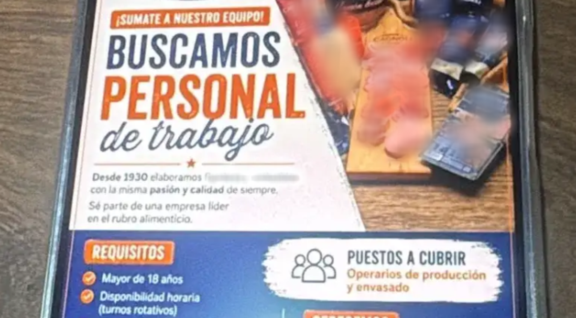 Una reconocida empresa alertó sobre una falsa búsqueda laboral: "No realizamos cobros para seleccionar personal"
