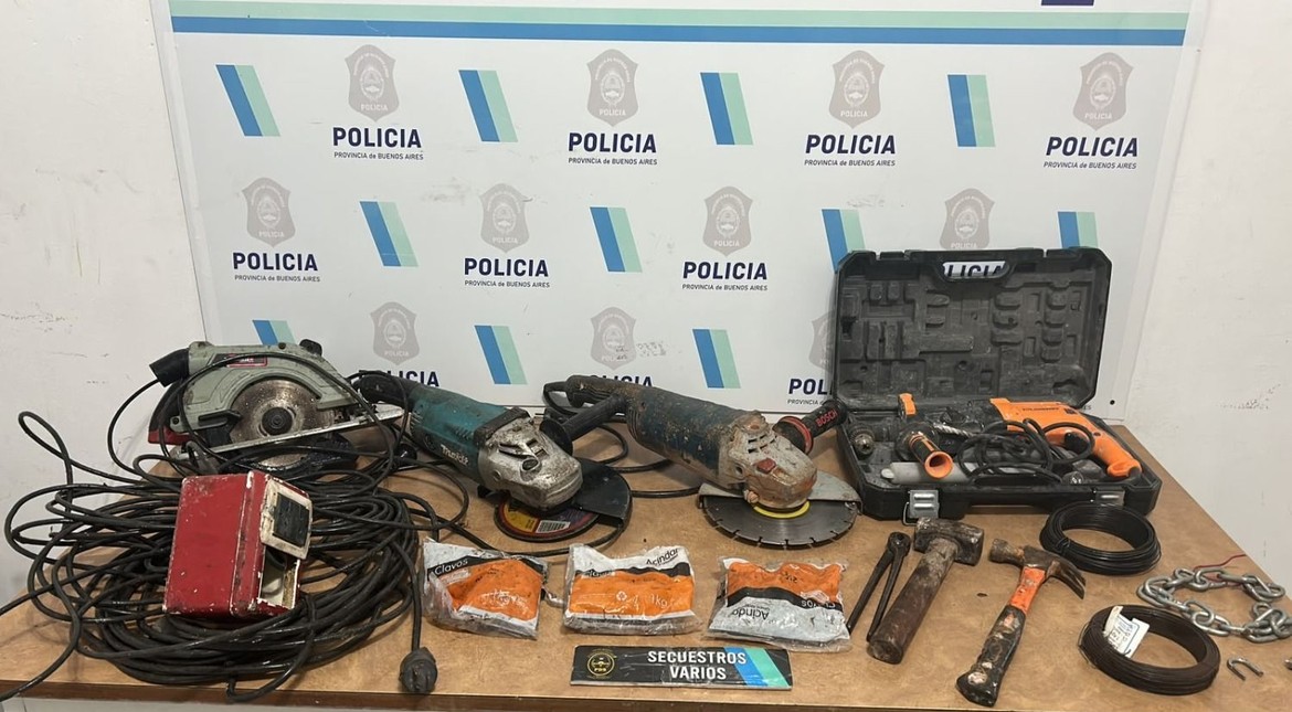Robó una obra en construcción y terminó preso