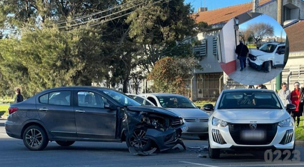 Violento choque en cadena en el Puerto: hay cuatro heridos y un auto casi se incrusta en un famoso restaurante