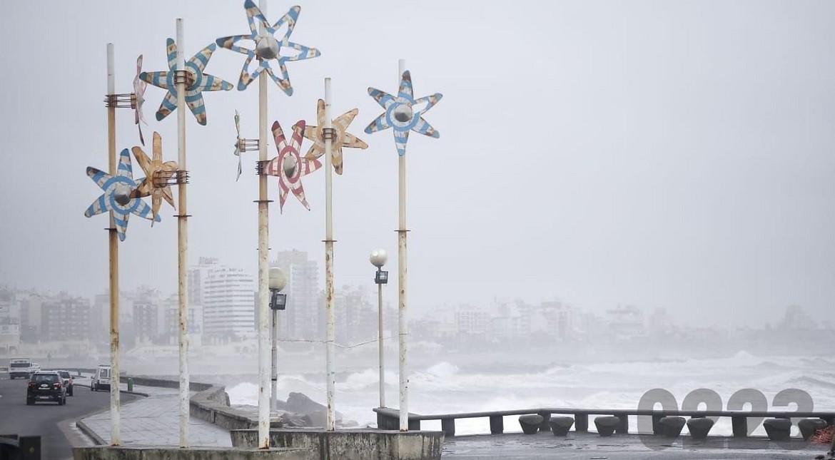 Frío, lluvia y viento: así comenzó el fin de semana en Mar del Plata