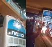 Impactante video: el micro descapotable que llevaba a los jugadores de Belgrano pasó a centímetros de un puente