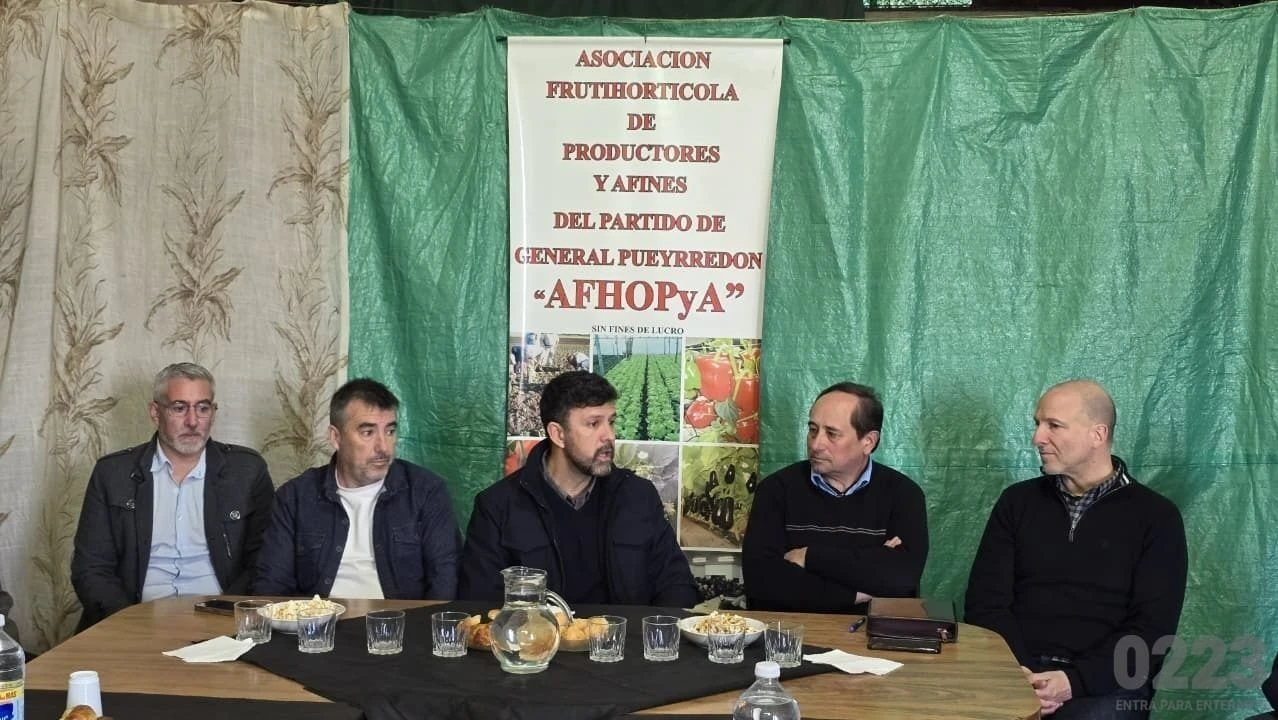 Ricardo Velimirovich, presidente de la Asociación de Productores Frutihortícolas de General Pueyrredon, participó de la reunión con autoridades provinciales de Seguridad.