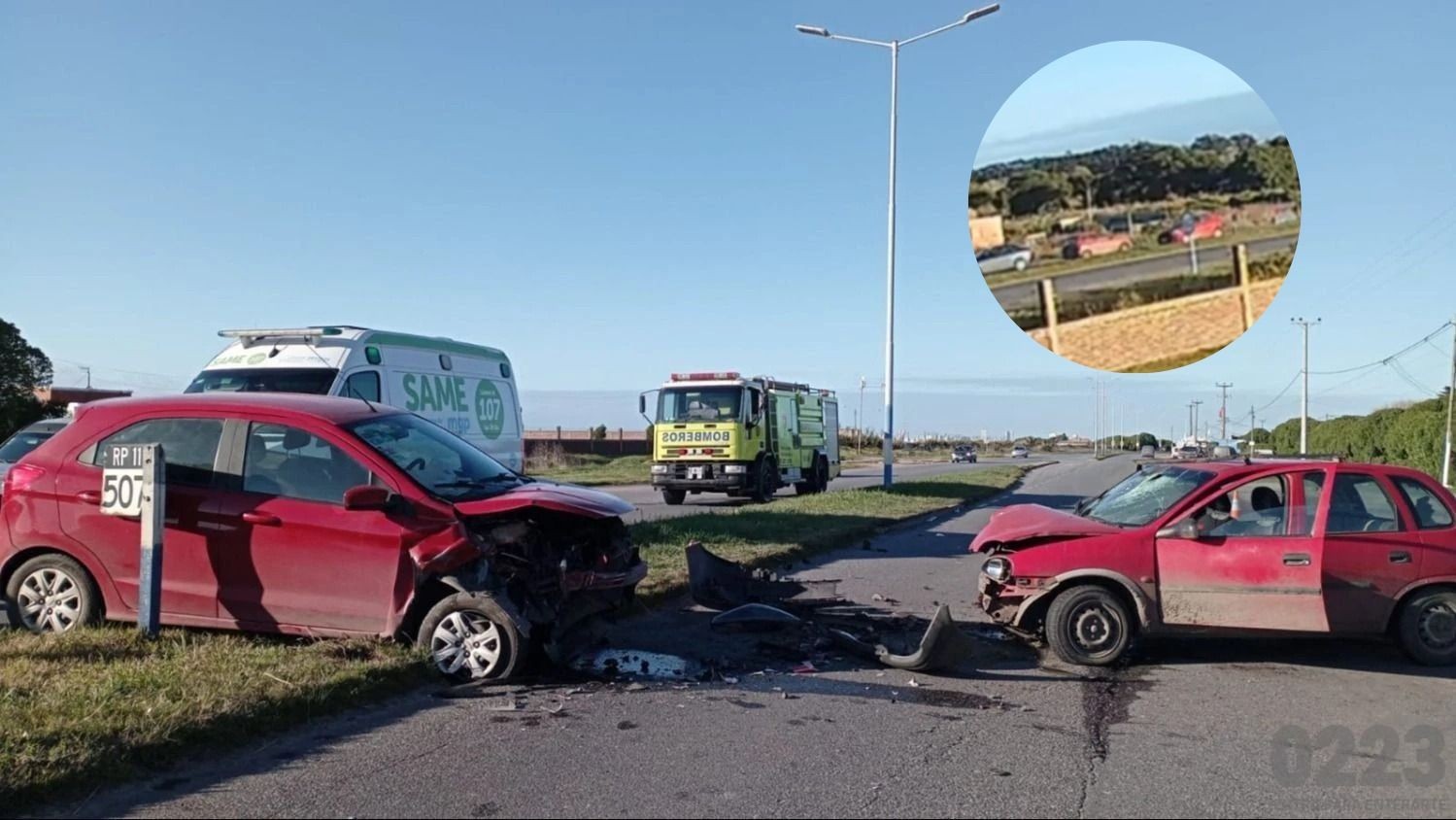 Iba en contramano: así fue el brutal choque de frente en la ruta 11