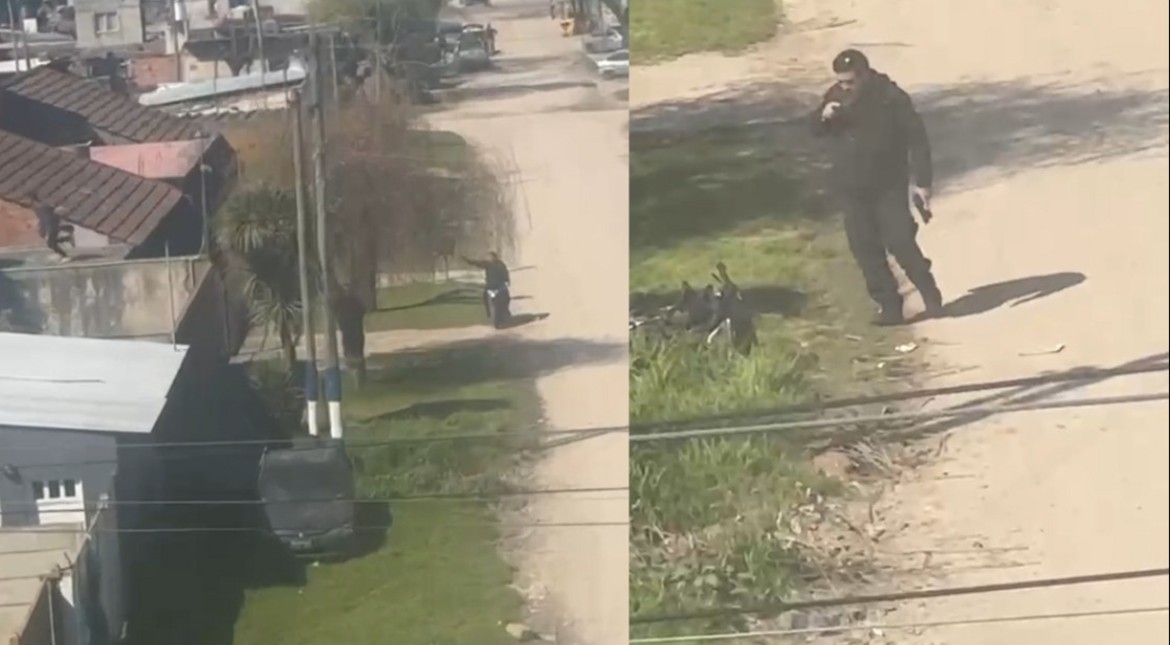 "Pa, le pegaron un tiro a uno": así fue el momento en que un policía abatió al delincuente que escapaba por los techos