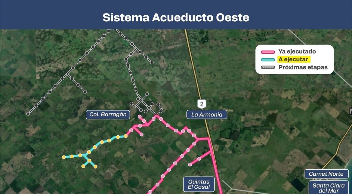 Reactivan una obra clave para el abastecimiento de agua en la zona oeste