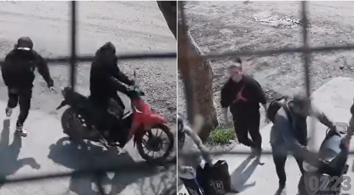 Video: vecinos salvaron a un hombre que era asaltado por dos motochorros